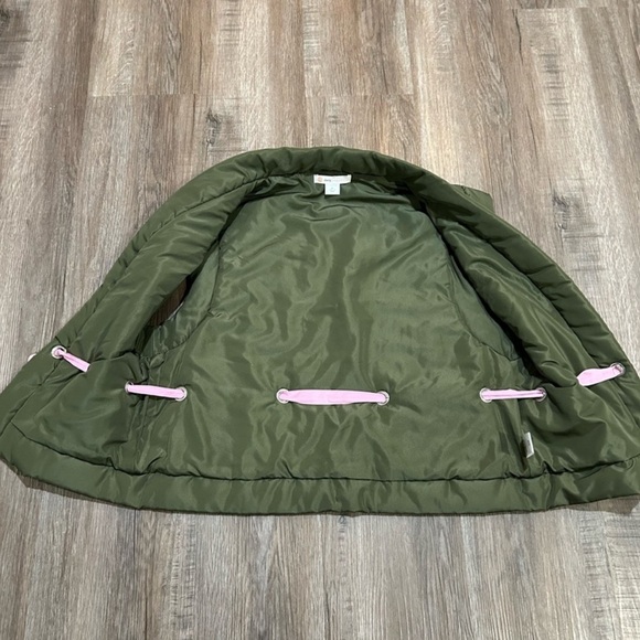 Daily Practice by Anthropologie Ribbon Tie Puffer Vest in Green Size M/L - Picture 8 of 12